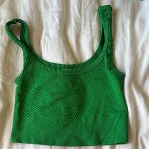 Nikibiki Green Ribbed Tank Top